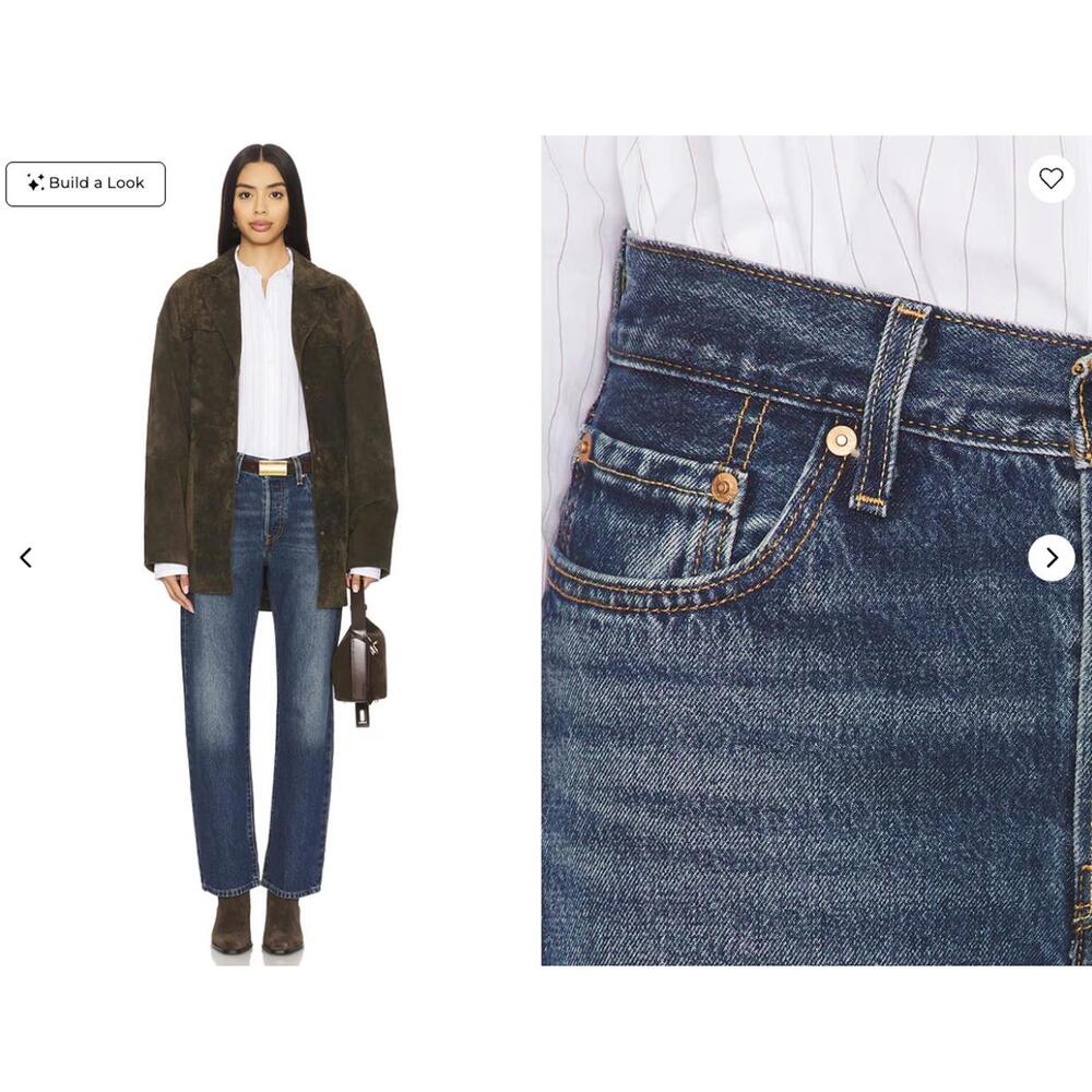 Levi's 501 Straight Jeans - Medium/Dark Wash - W24 L32